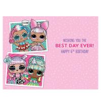 6 Today LOL Surprise 6th Birthday Card Extra Image 1 Preview